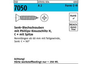 Blechschrauben DIN 7981 Edelstahl Schwarz Brüniert 2,2 x 6,5 A2 25 Stk. -  Schrauben Shop