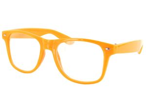 Retro Nerd Brille klar V-816E, Farbe wählen:orange
