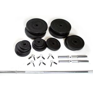 HAMMER Hanteln und Gewichte 76 kg Lang- und Kurzhantel - Set, 4612