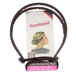 Frisurenhilfe Haarreif mit Haarband in Braun