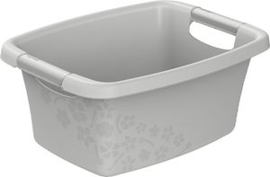 Rotho Wäschewanne Flowers 12 L kühles grau