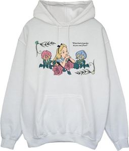 Disney - "Alice In Wonderland What Kind Of Garden" Kapuzenpullover für Damen BI2988 (XXL) (Weiß)