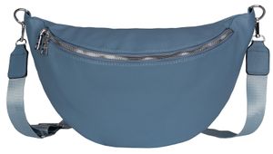 XL Bauchtasche Umhängetasche Crossbody-Bag Hüfttasche Kunstleder Italy-Design JEAN BLUE