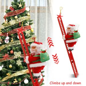 Elektrische Kletternder Weihnachtsmann Musik auf Leiter Nikolaus Weihnachtsdeko