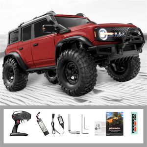 HB Toys 1/10 RTR Brushless Ferngesteuertes Auto, Schnelle RC Autos, Max. 18km/h, ​​RC Offroad RC Truck mit 1 Lipo Akkus für Jungen, Rot