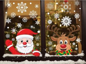  Fensterbilder Weihnachten Selbstklebend Weihnachtsdeko,  Weihnachts Fensterdeko Fenstersticker Kinder Weiß Schneeflocken  Fensteraufkleber Statisch Haftende PVC Fensterbild für Fenster Deko  Kinderzimmer