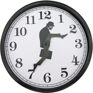 Kreative Wanduhr, kreative Kunstwerke der Uhrenkomödie, Kreative Wanduhr Sweep Seconds Silent Ministry of Silly Walks Clock Decor