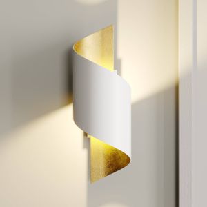 Lindby Wandleuchte Desirio, weiß/gold, 24cm, G9, Metall Lindby Wandleuchte Desirio, weiß/gold, 24cm, G9, Metall