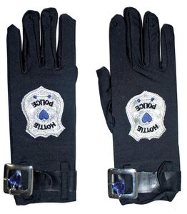 Police Girl Polizist Handschuhe zum Polizei Kostüm