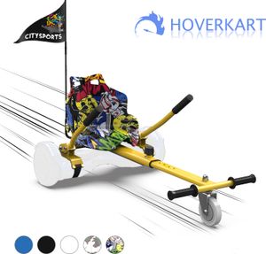 Hoverkart Kompatibel mit 6,5 Zoll 8,5zoll und 10 Zoll Hoverboards schwarz, Sitzscooter Gokart, Hovergokart, Hovercart, Sitz für Self Balancing Scooter