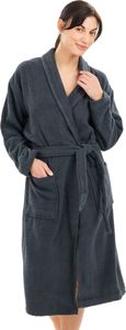 HOMELEVEL Frottee Bademantel Reisebademantel 100% Baumwolle Bademantel - Frauen Männer Damen und Herren Morgenmantel Saunamantel Reise Morgenrock