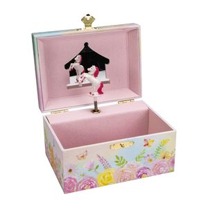 GICO Kinder Musik Schmuckkästchen für Mädchen Schmuckbox Einhorn Blumen - Melodie: Schwanensee - 92066