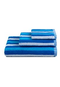 grace grand spa Handtuch Set in gestreiftem Design Royalblau One Size