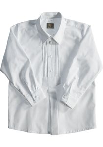 OS Trachten Kinder Hemd Jungen Langarm Trachtenhemd mit Liegekragen Jolea, Größe:110/116, Farbe:weiß