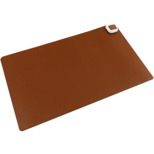 PrimeMatik - Heizteppich Thermisches Heizmatte Beheizter Teppich Pad-Schreibtisch 60x36cm 65W braun