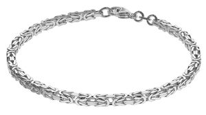 trendor 75236 Armband Königskette Sterlingsilber 925 Stärke 3,2 mm, 21 cm