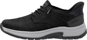 Rieker Herren Sneaker Halbschuh Gummizug Schnürschuh Leder 11050, Größe:45 EU, Farbe:Schwarz