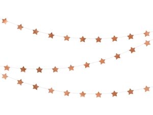 1 Sternengirlande ca.  3,6m - rosegold Folie