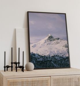 Poster Bergspitze, groesse_poster:30x40 cm, groesse_rahmen:birke 30x40 cm