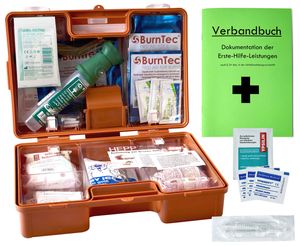 Erste-Hilfe-Koffer Gastro für Betriebe DIN/EN 13157 inkl. Augenspülung + Brandgel + detektierbare Pflaster + Hydrogelverbände