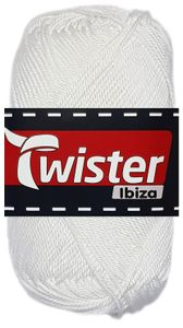 50 Gramm Twister Ibiza aus 100 % Baumwolle 10 Weiss