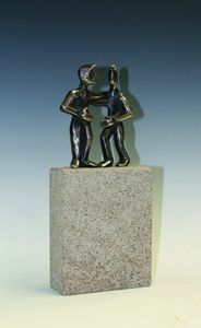 Bronzeskulptur Partner 22 x 10 x 4 cm
