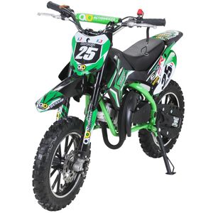 Actionbikes Motor Kinder Crossbike Gepard 49 cc - 2 takt Motor - Mini Enduro - Pocketbike - Motorcrossbike (Grün)