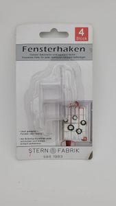 Sternfabrik 4 Stück Fensterhaken / Türhaken / Dekohaken