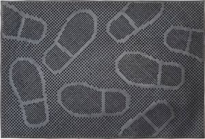 Fußmatte, Gummi, mit Spikes, Mix Mat 40x60 Füße, Schuhabdrücke