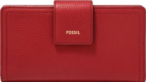 FOSSIL Geldbörse Logan RFID Tab Clutch Garnet rot
