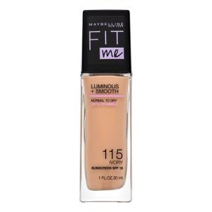 Maybelline Fit Me Luminous + Smooth SPF 18 Foundation 115 Ivory Flüssiges Make Up für eine einheitliche und aufgehellte Gesichtshaut 30 ml