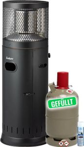 Enders Terassenstrahler Polo Black 2.0 inkl. 5 kg Propangasflasche gefüllt