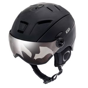 meteor HOLO Skihelm Snowboardhelm Snowboard Helm Ski Helmet mit Visier schwarz