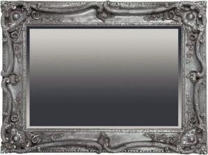 Casa Padrino Barock Spiegel Antik Silber 118 x H. 88 cm - Rechteckiger Wandspiegel im Barockstil - Prunkvoller Antik Stil Garderoben Spiegel - Barock Interior - Handgefertigte Barock Möbel