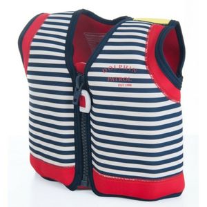 Konfidence Jacket Kinder Schwimmweste Schwimmhilfe Neopren Hamptons Navy Stripe 4 - 5 Jahre