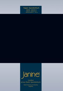 Janine Design Elastic-Jersey Spannbetttuch (für Box-Spring Betten) TOPPER 5001 Farbe schwarz Größe 200x200 cm