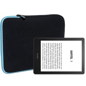 Slabo Tablet Tasche für Amazon Kindle Paperwhite (11. Generation | 2021) Hülle Case Neopren - TÜRKIS / SCHWARZ