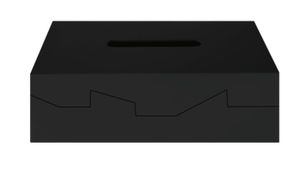 spirella Kosmetiktücherbox - Box für Kosmetiktücher - Taschentuchbox - Kosmetikbox als Spender oder Halter - Taschentuchspender - Tücherbox ABS 24.8 x 12.8 x 8 cm Schwarz