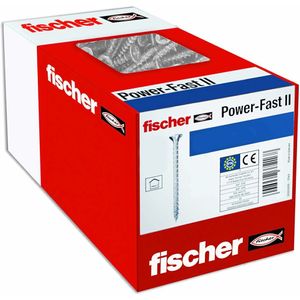 Fischer Spanplattenschrauben Power-Fast II  Stahl verzinkt, blau verzinkt, Senkkopf, TX20, Vollgewinde  3,5 x 16 mm  1000 Stk.