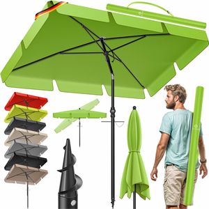 KESSER® Sonnenschirm Rechteckig Inkl. 2in1 Abdeckung & Transporttasche Gartenschirm Terrassenschirm | Schirm 200 × 125cm für Balkon Garten & Terrasse | Neigungswinkel und Höhe verstellbar KESSER® Sonnenschirm Rechteckig Inkl. 2in1 Abdeckung & Transporttasche Gartenschirm Terrassenschirm | Schirm 200 × 125cm für Balkon Garten & Terrasse | Neigungswinkel und Höhe verstellbar