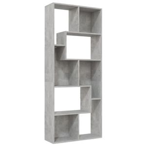 vidaXL Bücherregal Betongrau 67x24x161 cm Holzwerkstoff