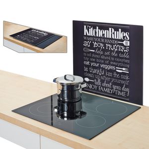 Zeller Herdblende-/Abdeckplatte "Kitchen Rules", 56 x 50 cm, 26310