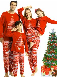 Weihnachten Familie Schlafanzug Set Schlafanzug Passendes Langarm Pyjamas Nachtwäsche Rot Baby,12-18M