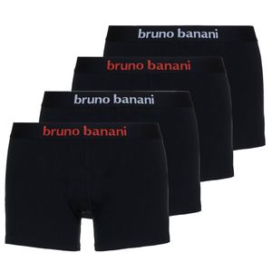 Bruno Banani 4er Pack Flowing Retro Short / Pant Enganliegende Comfort Fit Qualität, Gedoppelter Frontbereich, Hautsympathisch und Saugfähig