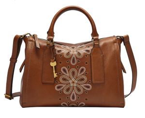 FOSSIL Parker Satchel Embroidery