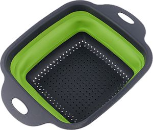 Zusammenklappbarer Abtropfkorb mit schneller Entwässerung, hitzebeständig, BPA-frei, Küchensieb für Obst und Gemüse mit Griffen