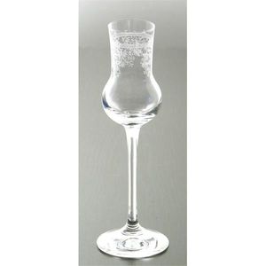 Grappaglas, Schnapsglas LUCCA mit Pantographie Nachbildung für 70ml H.19cm Paul Nagel