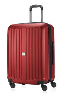 HAUPTSTADTKOFFER - X-Berg - Stredný pevný kufor, 4 dvojité kolieska, kombinovaný zámok TSA, rozšírenie objemu, 65 cm, 90 litrov, červený