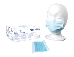 MaiMed® FM Comfort, lékařská maska s elastickým páskem, modrá, univerzální velikost, 1 balení = 50 ks