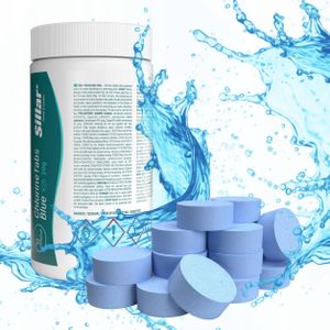 Sillar Chlortabletten 1x20g – Multifunktionale Pooltabletten für Desinfektion Algenverhütung Flockung Kalkvermeidung & Chlorstabilisierung - Blaue, 1kg Sillar Chlortabletten 1x20g – Multifunktionale Pooltabletten für Desinfektion Algenverhütung Flockung Kalkvermeidung & Chlorstabilisierung - Blaue, 1kg